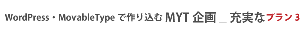 WordPressを基盤としたMYT企画 標準プラン1